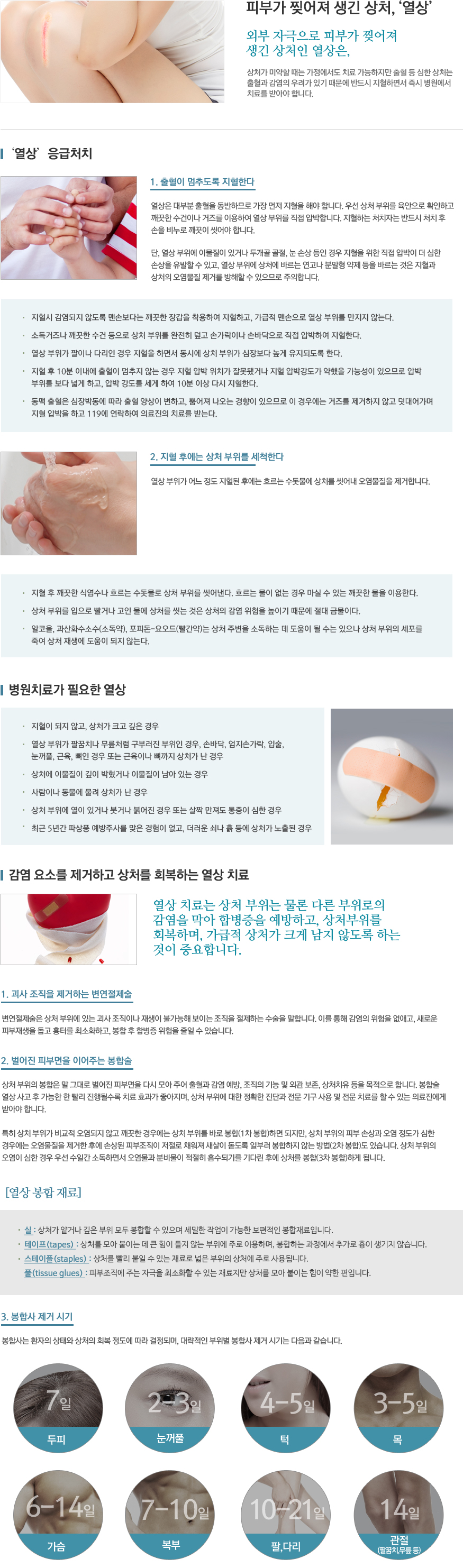 열상봉합 및 처치/외래수술